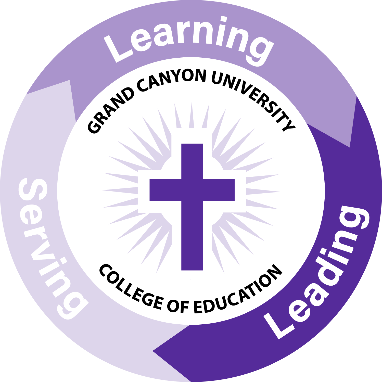 GCU College of Education Learning Leading Serving Graphic